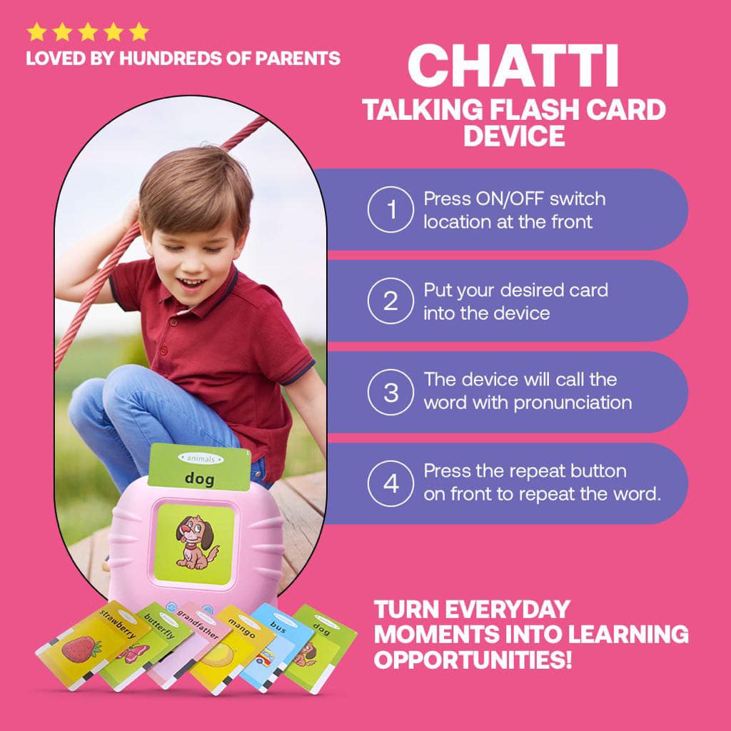 Chatti Talking Flash Cards-50% OFF! PLUS FREE Writing Tablet LIMITED TIME OFFER!